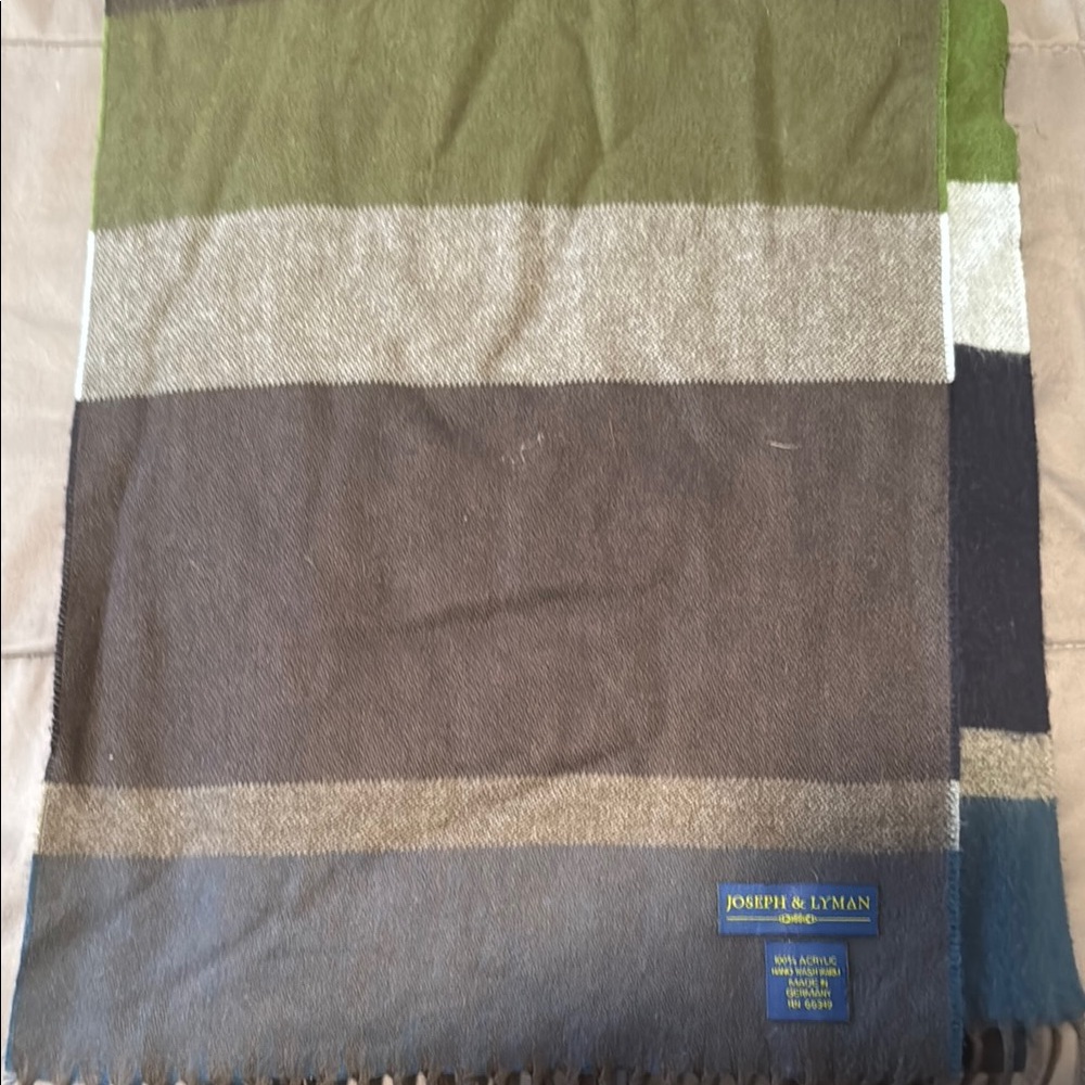 Green and Brown Men's Scarf